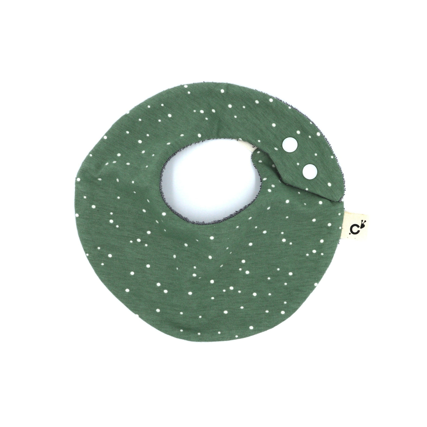 bavoir imprimé "green dalmadots"