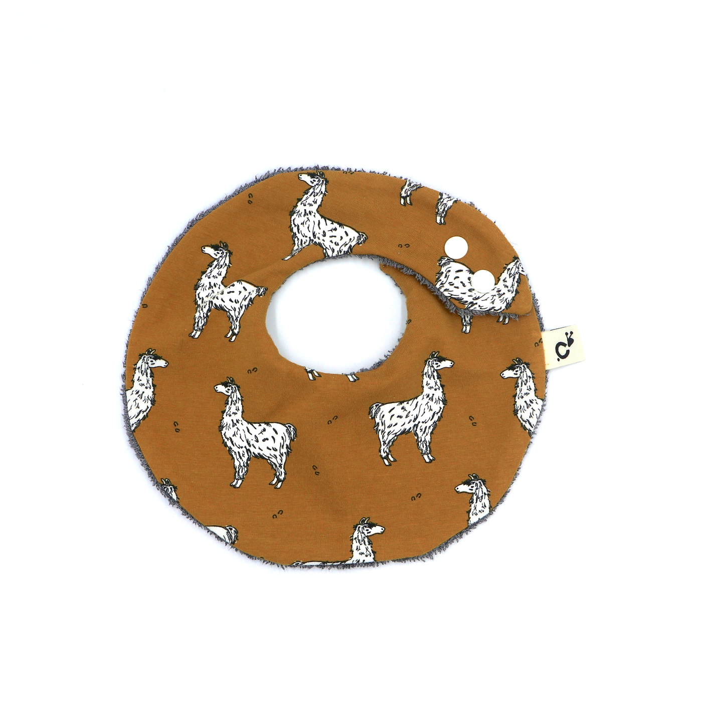 bavoir imprimé lamas